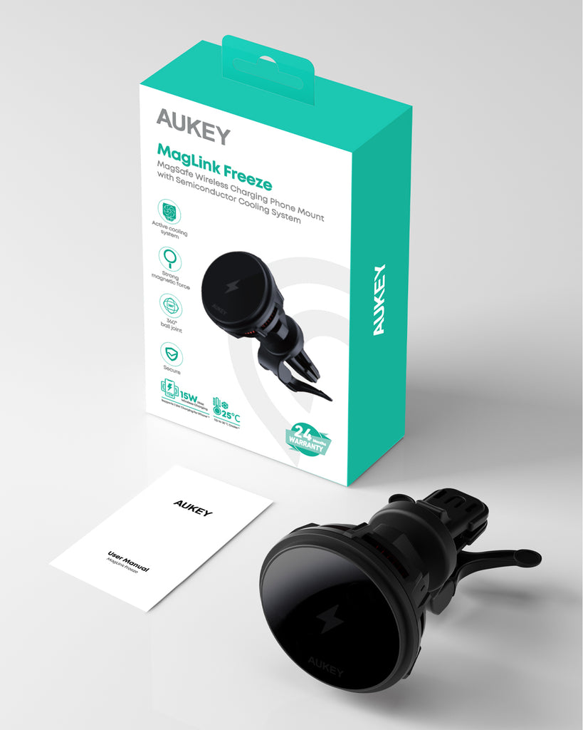 Aukey MagLink Freeze Magsafe Wireless Charging Car Mount (HD-M12)