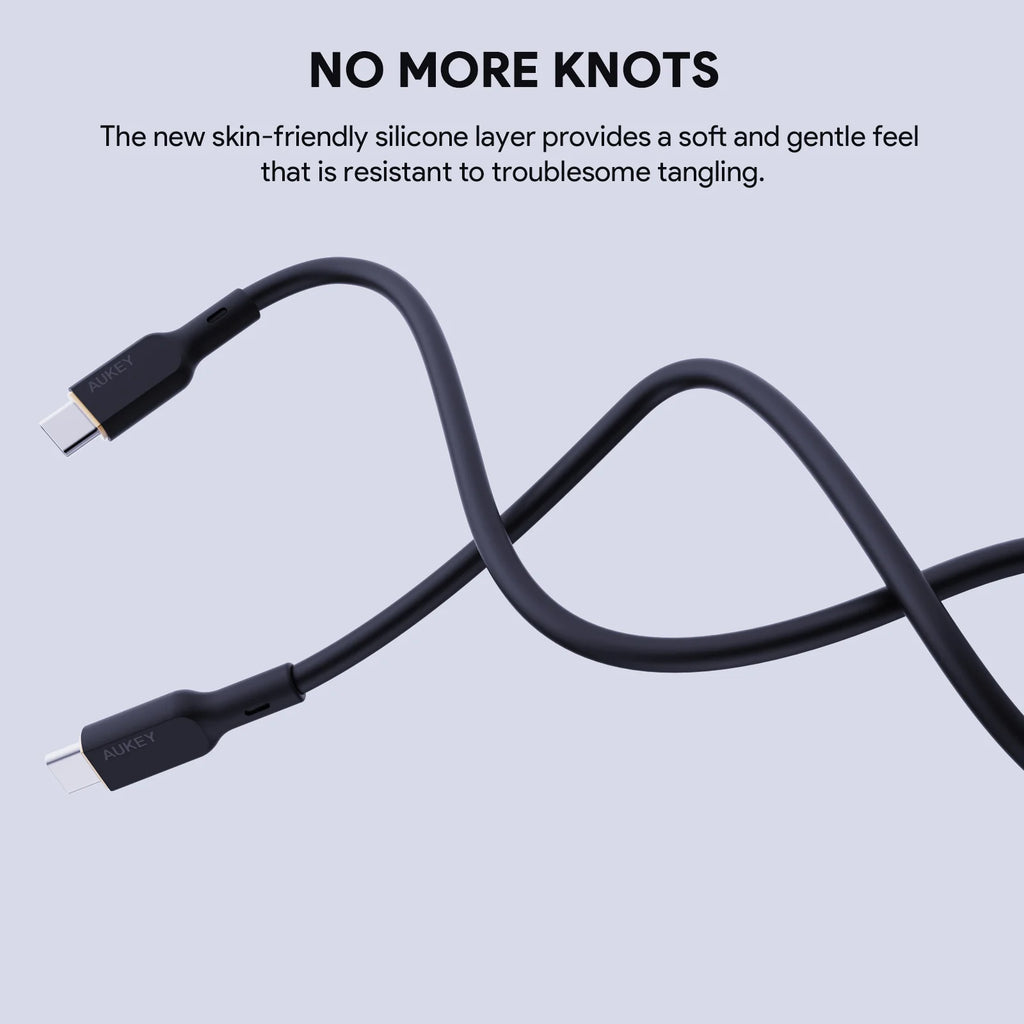 Aukey Circlet Blink 100W Silicone USB-C to USB-C Cable 1.8m (CB-SCC102)