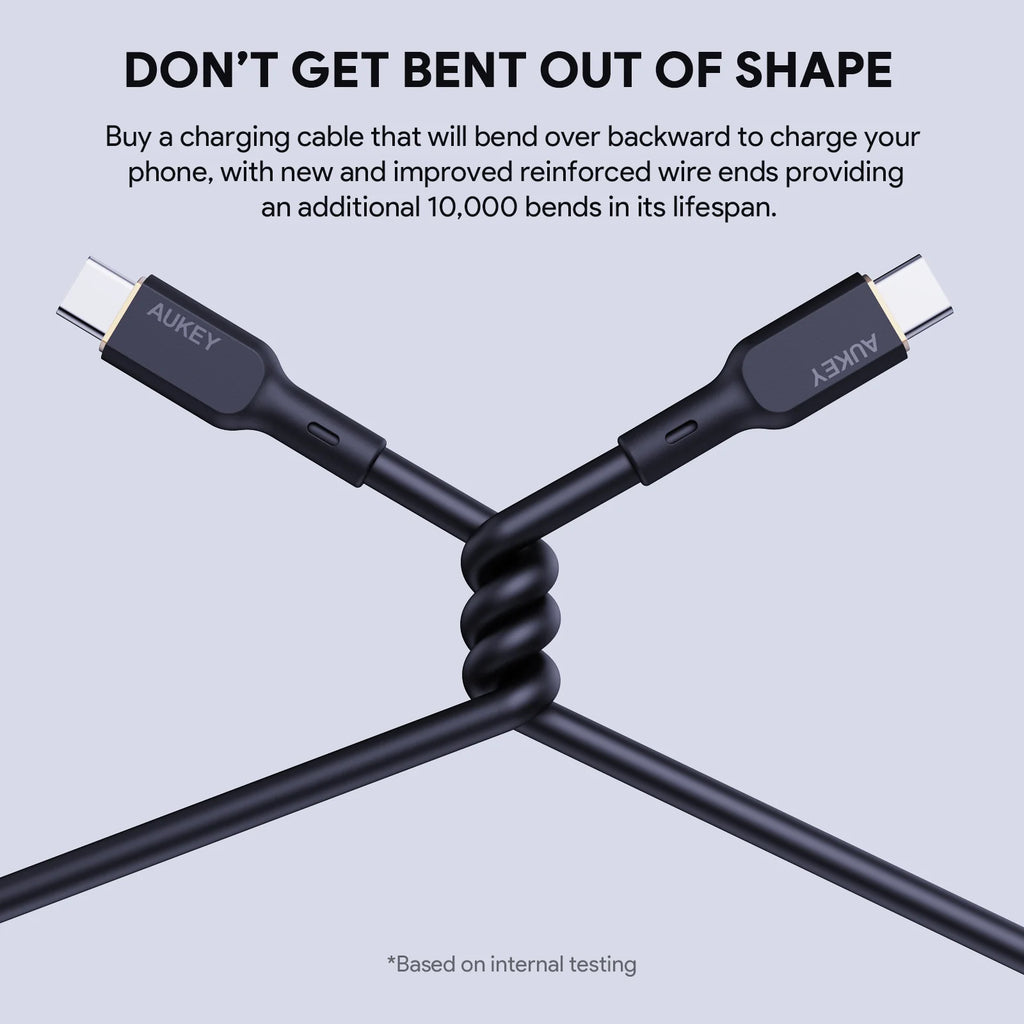 Aukey Circlet Blink 100W Silicone USB-C to USB-C Cable 1.8m (CB-SCC102)