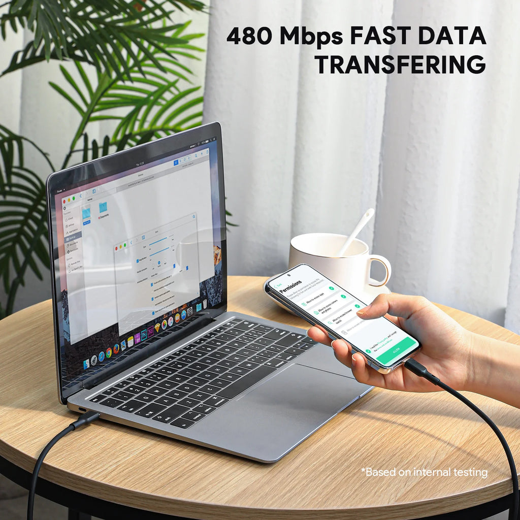 Aukey Circlet Blink 240W Silicone USB-C to USB-C Cable 1.8m (CB-SCC242)