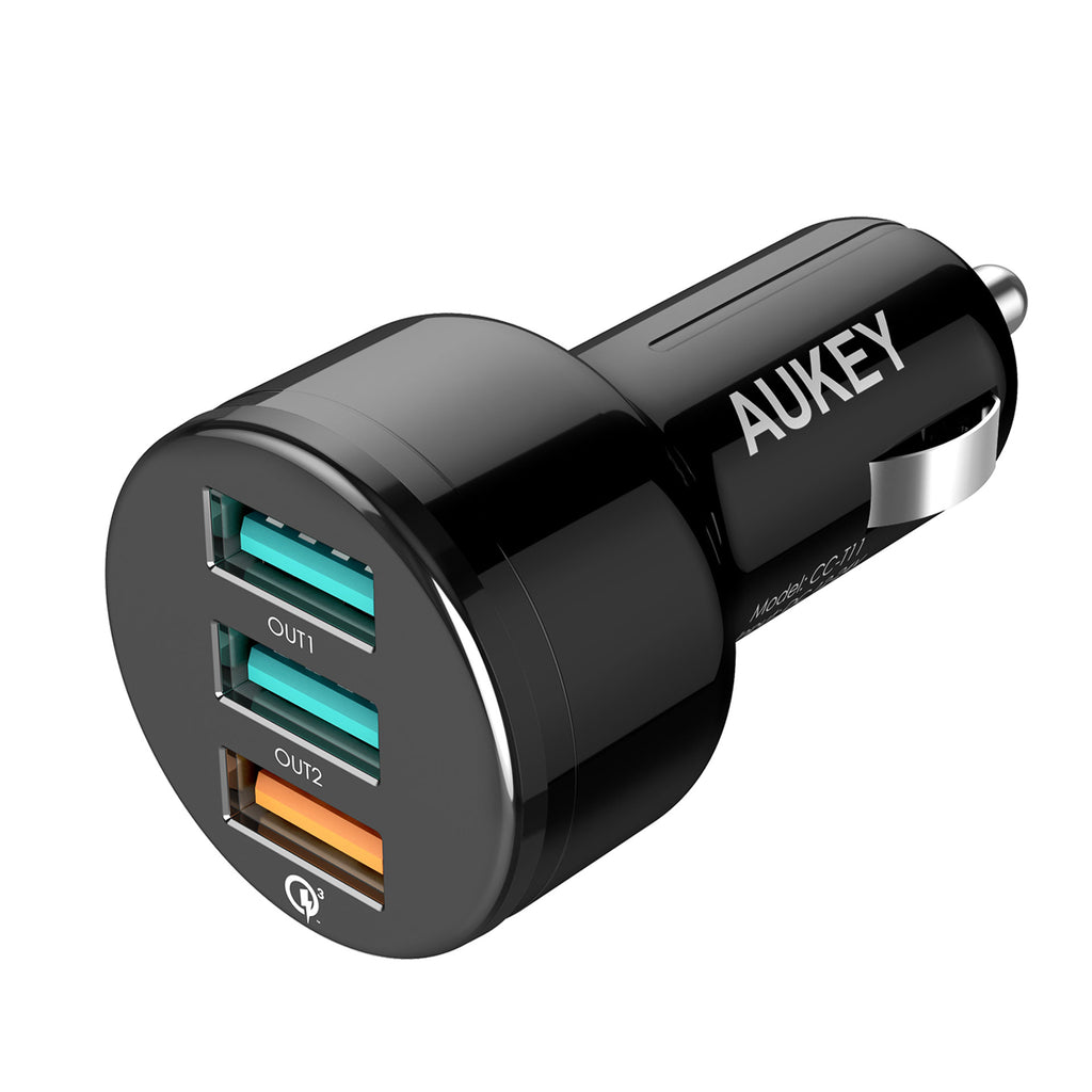 Aukey 3-Port Car Charger  with Quick Charge 3.0 (CC-T11)